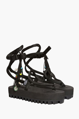 ALANUI Solid Color Lace-up Sandals with Vibram Sole