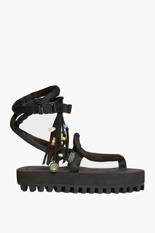 ALANUI Solid Color Lace-up Sandals with Vibram Sole