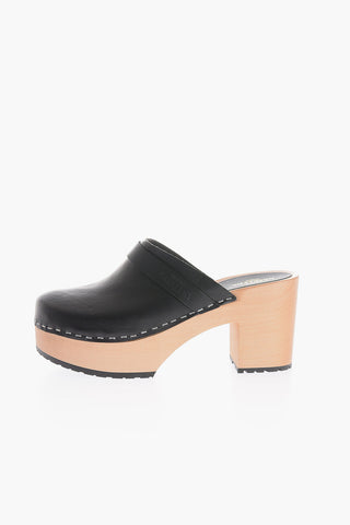 Leather LOUISE Clogs 8.5cm
