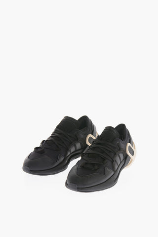 Y-3 YOHJI YAMAMOTO Technical Fabric and Leather IDOSO BOOST Low-Top Sneakers