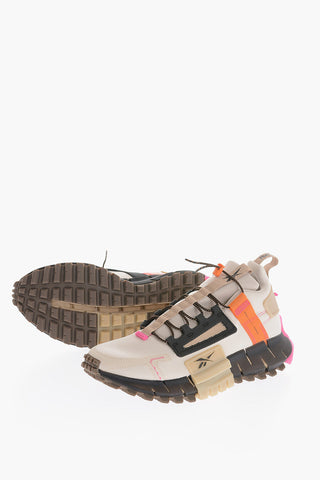 Fabric ZIG KINETICA Low-Top Sneakers with Fluo Details