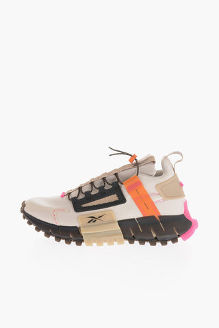 Fabric ZIG KINETICA Low-Top Sneakers with Fluo Details