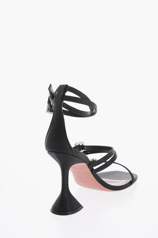Satin ROBYN Sandals with Crystal Embellished Buckles 9cm