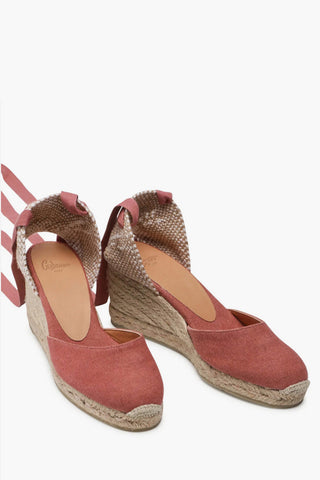 Lace-Up CARINA Wedge Sandals with Raffia sole 7,5cm