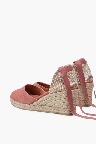 Lace-Up CARINA Wedge Sandals with Raffia sole 7,5cm