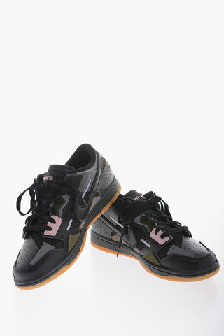 Leather and Fabric DUNK SCRAP Sneakers with Contrasting Details