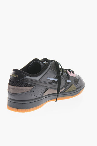Leather and Fabric DUNK SCRAP Sneakers with Contrasting Details