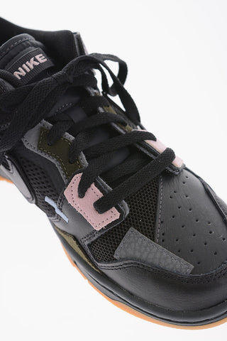 Leather and Fabric DUNK SCRAP Sneakers with Contrasting Details