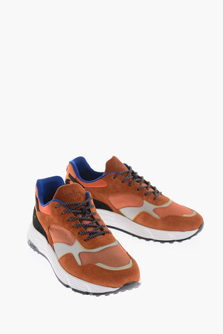 Fabric and Suede HYPERLIGHT Low-Top Sneakers with Contrast Details
