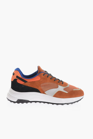 Fabric and Suede HYPERLIGHT Low-Top Sneakers with Contrast Details