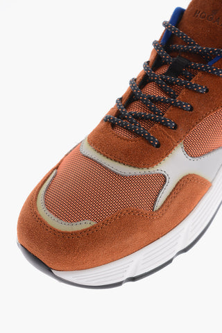 Fabric and Suede HYPERLIGHT Low-Top Sneakers with Contrast Details