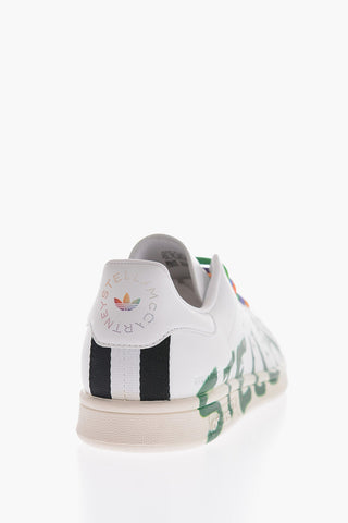 ADIDAS Sneakers Basse STAN SMIT In Ecopelle con Lacci Colorati e Logo Effetto Spray