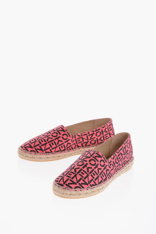 Espadrillas All-over Monogram con Interno in Pelle e Suola in Raffia