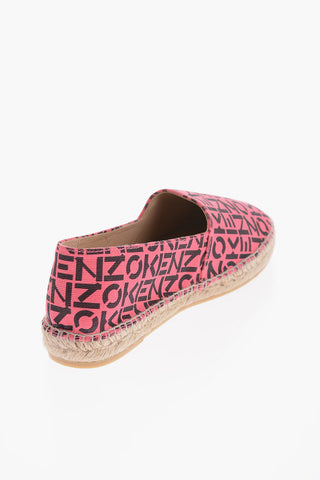 Espadrillas All-over Monogram con Interno in Pelle e Suola in Raffia
