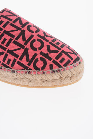 Espadrillas All-over Monogram con Interno in Pelle e Suola in Raffia