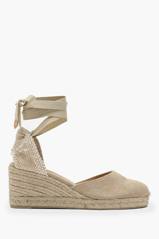 Canvas CARINA Lace-up Espadrilles with Wedge 9cm