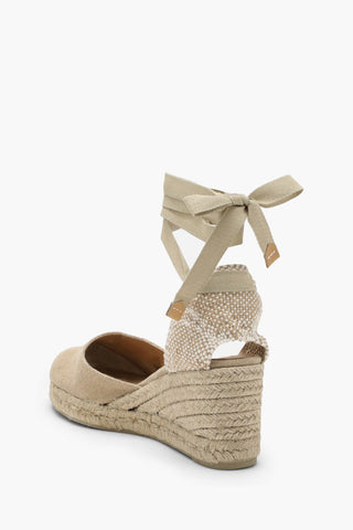 Canvas CARINA Lace-up Espadrilles with Wedge 9cm