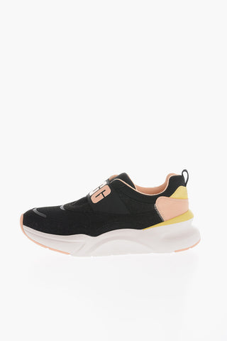 Embossed Logo Fabric LA FLEX Slip On Sneakers