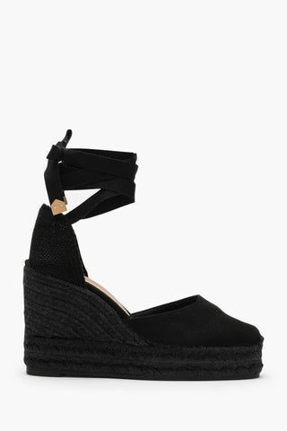 Canvas CARINA Lace-up Espadrilles with Wedge 10.5cm