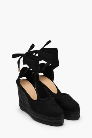 Canvas CARINA Lace-up Espadrilles with Wedge 10.5cm