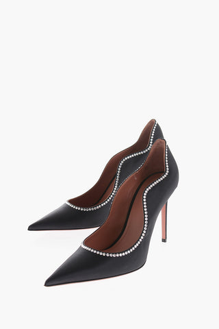 Satin ROMY Pumps with Rhinestone Embellishment 10cm