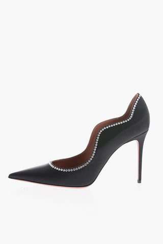 Satin ROMY Pumps with Rhinestone Embellishment 10cm