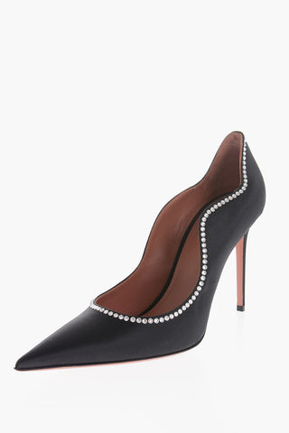 Satin ROMY Pumps with Rhinestone Embellishment 10cm