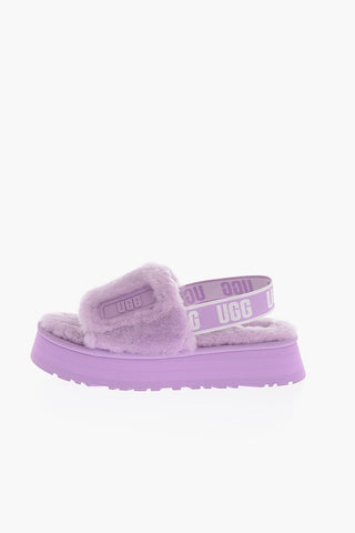 Real Fur DISCO Slippers with Logoed Elastic Band