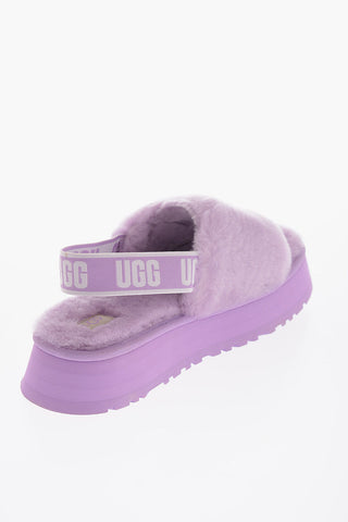 Real Fur DISCO Slippers with Logoed Elastic Band