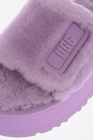 Real Fur DISCO Slippers with Logoed Elastic Band