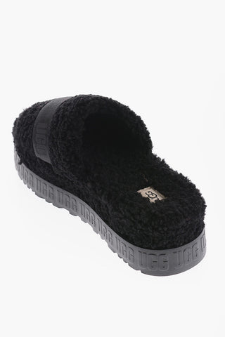 Real Fur FLUFFITA Sandals with Industrial Belt Decoration