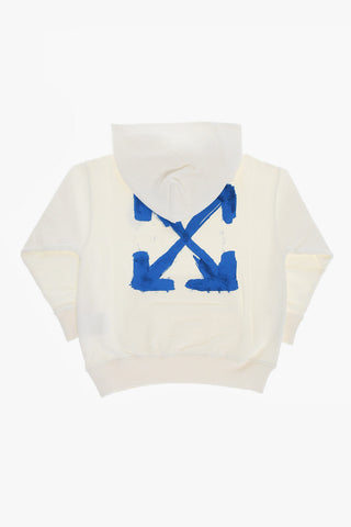 Brushed Cotton Hoodie with Contrasting Print