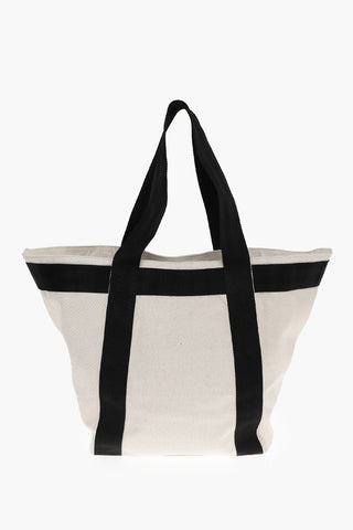 Borsa Tote con Logo in Rilievo e Pouch Interno Removibile