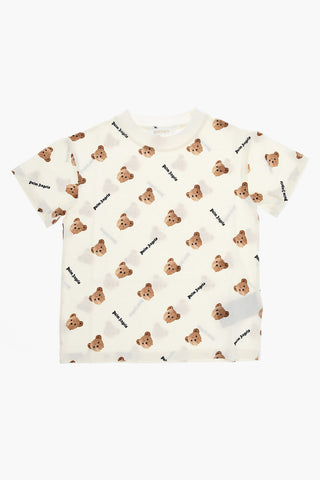 All-Over Teddy Bear Printed Crew-neck T-Shirt