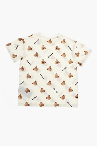 All-Over Teddy Bear Printed Crew-neck T-Shirt