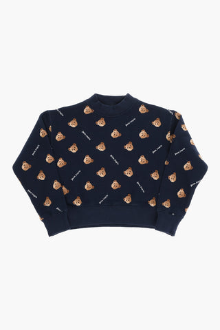 All Over Teddy Bear Printed Crew-Neck Sweatshirt