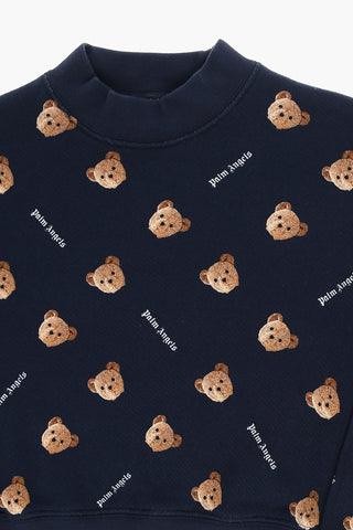 All Over Teddy Bear Printed Crew-Neck Sweatshirt