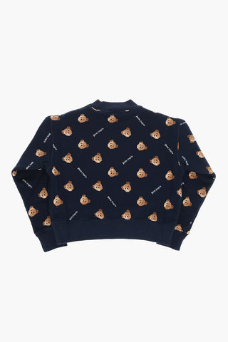 All Over Teddy Bear Printed Crew-Neck Sweatshirt