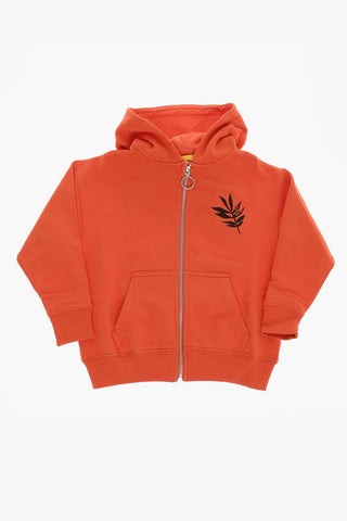 Solid Color Sweatshirt with Contrasting Print
