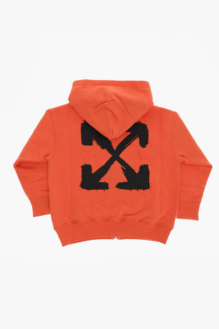 Solid Color Sweatshirt with Contrasting Print