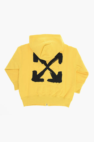 Hoodie with Zip Closure and Lettering Logo