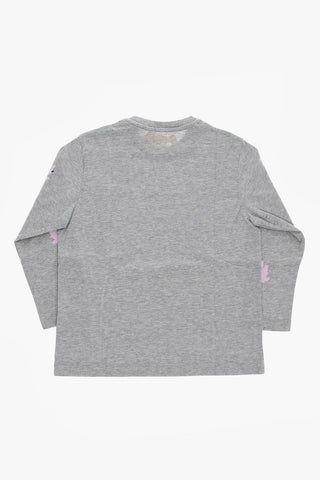 Long Sleeve Crew-neck T-Shirt with Printed Contrasting Logo