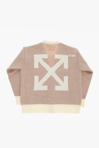 V-Neck Virgin Wool ARROW CROSS Cardigan