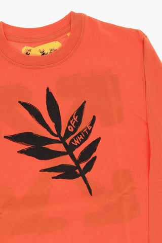 Long Sleeve Crew-Neck T-shirt With Glitter Print