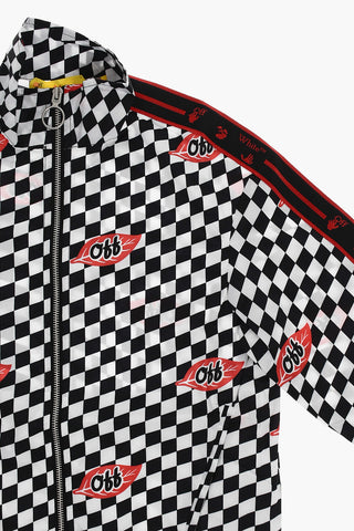 Giacca a Vento CHESSBOARD  Bicolore  Quadri con Bande Logate