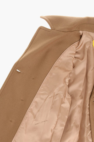 Virgin Wool Blend Double Breasted Coat