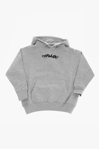 Hoodie with Lettering Print and Patch Pocket