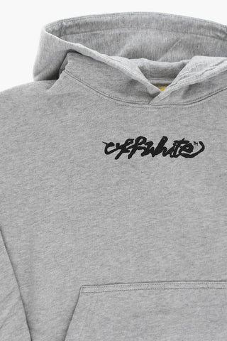 Hoodie with Lettering Print and Patch Pocket