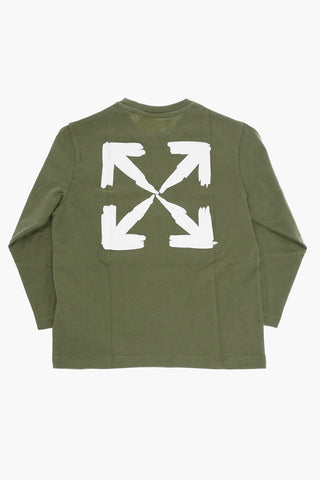 Long Sleeve Crew-Neck T-shirt with Front Print