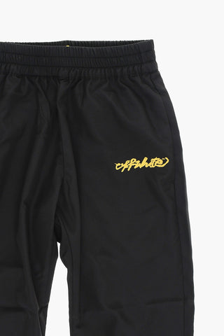 Technical Fabric Joggers with Lettering Logo Print
